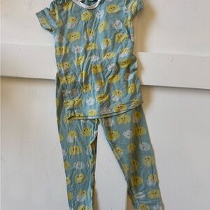 Kickee Pants Toddler Pajamas in Blue and Yellow Chicks!